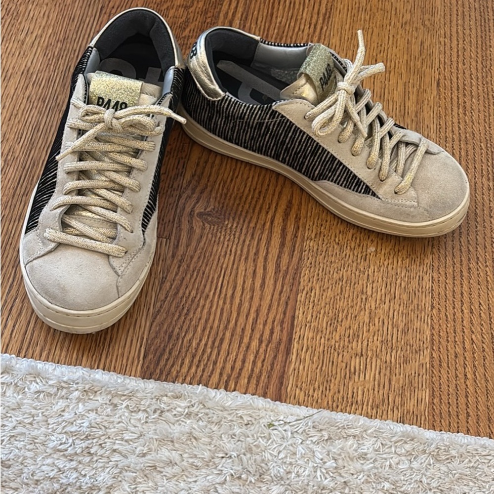 P448 Women’s Cream and Black Sneakers